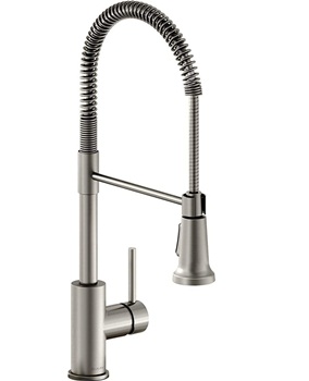 Elkay Avado Single Hole Kitchen Faucet with Semi-professional Spout and Lever Handle, Lustrous Steel - LKAV2061LS
