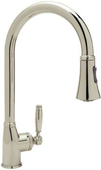 Rohl MB7928LMSTN-2 Pull-Down FAUCETS, 1.5 GALLON PER MINUTE, Satin Nickel